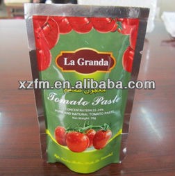 brix 22-24% and 28-30% tomato paste in pouch